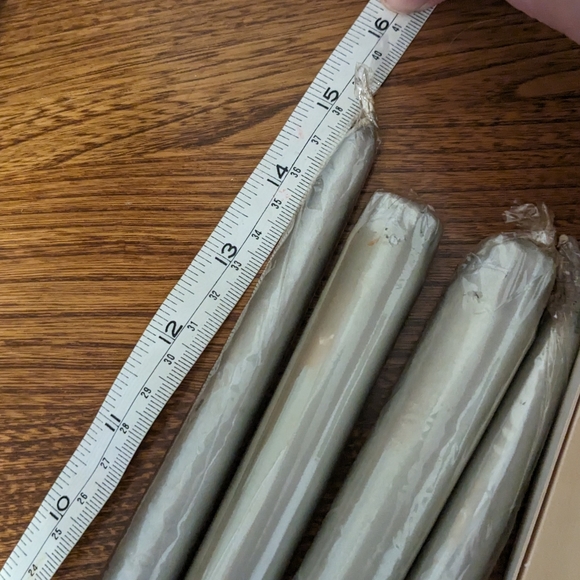 Vintage 1960s silver long tapered candles - two sets - Picture 5 of 7